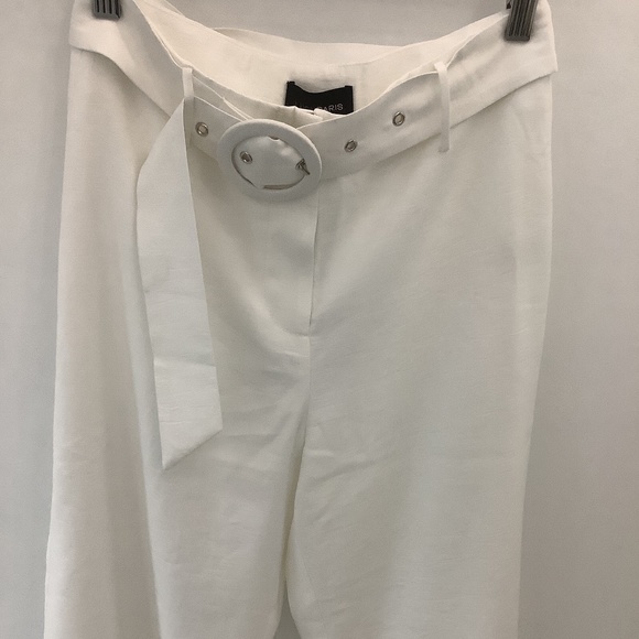Lucy Paris White belted pant - Picture 3 of 3
